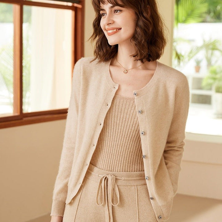Nyvelle | Women’s Button Closure Cardigan | Crew Neck & Everyday Fit