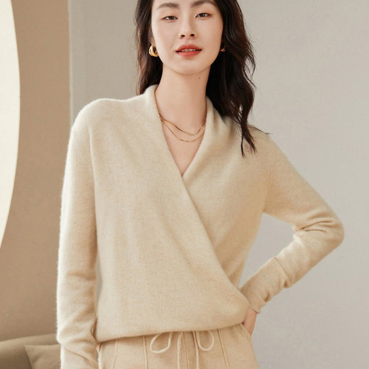 Lorivelle | Women’s Casual V-Neck Wrap Blouses | Long Sleeve Style & Feminine Drape