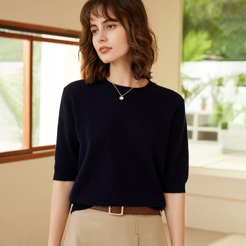 Maelith | Women’s Elbow Sleeve Sweater | Crew Neck & Light Pullover Fit