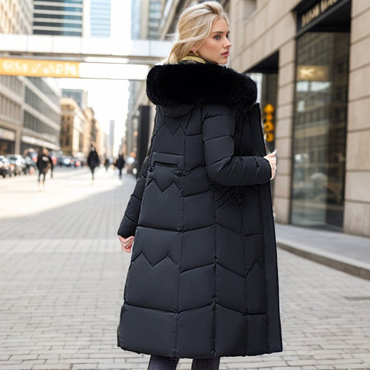 Talina | Women’s Thick Collar Long Winter Jacket | Straight Cut