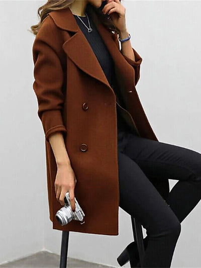 Althara | Women’s Double-Breasted Coat | Timeless Design with Classic Appeal