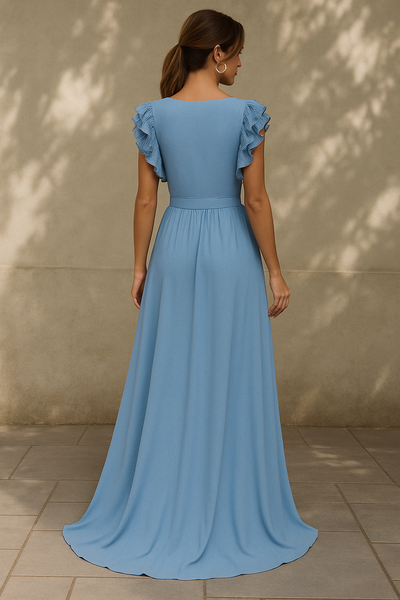 Yale | Women's Deep V-Neck Long Gown | Event