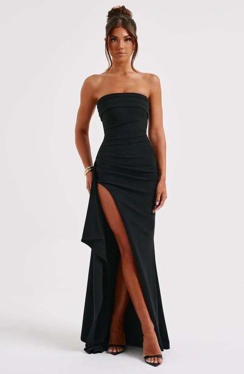 Women's Off-Shoulder Twisted Maxi Dress